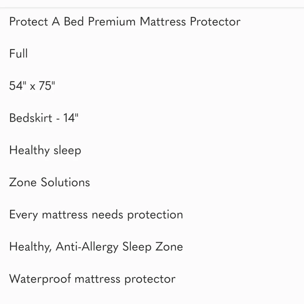 Protect-a-Bed Premium Waterproof Mattress Protector FULL / DOUBLE Fitted Sheet